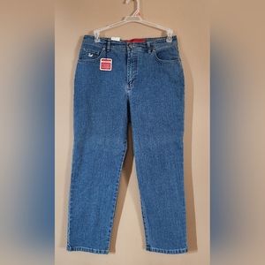 Gloria Vanderbilt Amanda Women's Tapered Leg Classic Fit Jeans 14 Short New